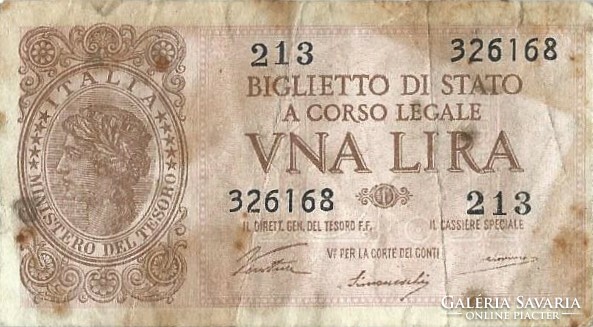 1 Lira 1944 Italy 3.