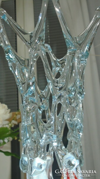 Szépséges régi nagy Muranoi üveg  váza hibátlan