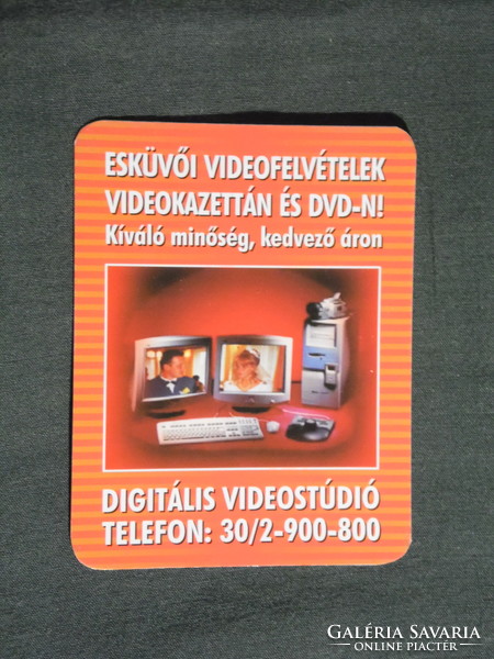 Kártyanaptár, kisebb méret, Digitális Videostúdió, esküvői felvételek, Pécs, 2004, (6)