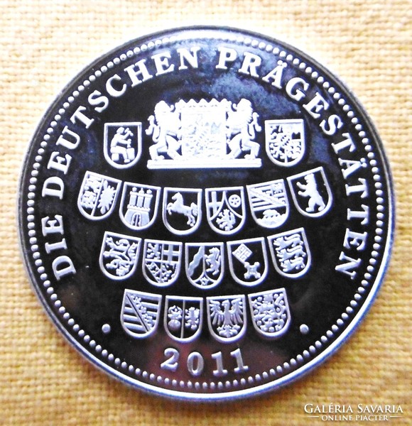 Silvered commemorative fairy tale medal eulenspiegel unc pp