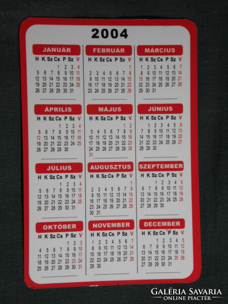 Card calendar, diamond kitchen equipment gift shop, Kaposvár, 2004, (6)
