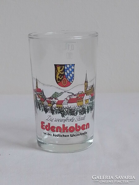 Retro German wine glass blown into the shape of a glass, with a sticker inscription in edenko 1 dl flawless