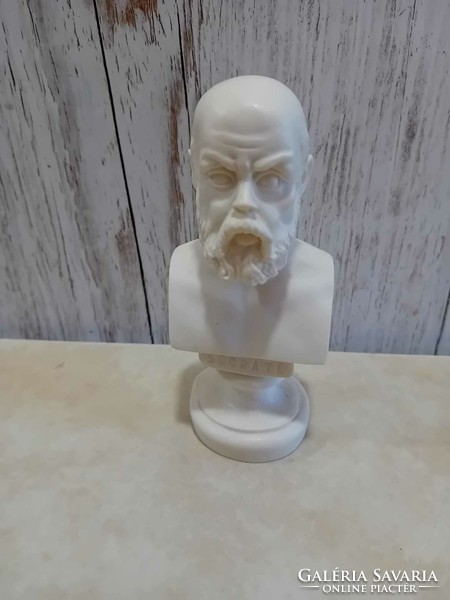 Greek alabaster sokrates, Socrates bust, bust