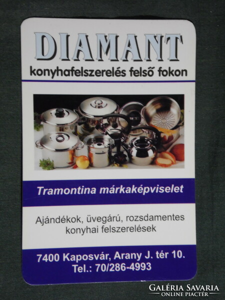 Kártyanaptár, Diamant konyhafelszerelés ajándék üzlet, Kaposvár, 2004, (6)