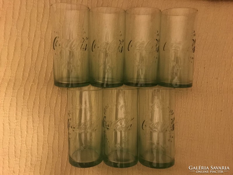 7 pieces of Coca Cola glass