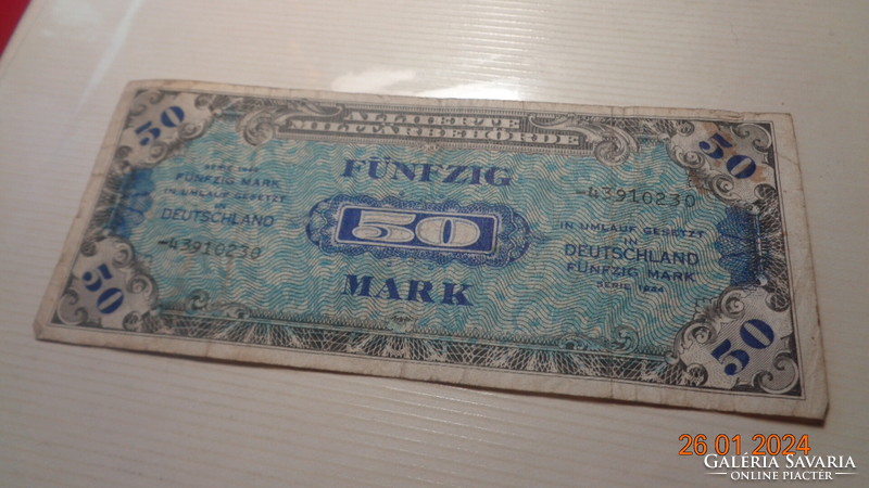 50 Marks 1944. II. Federal military currency at the end of Vh. German transitional money
