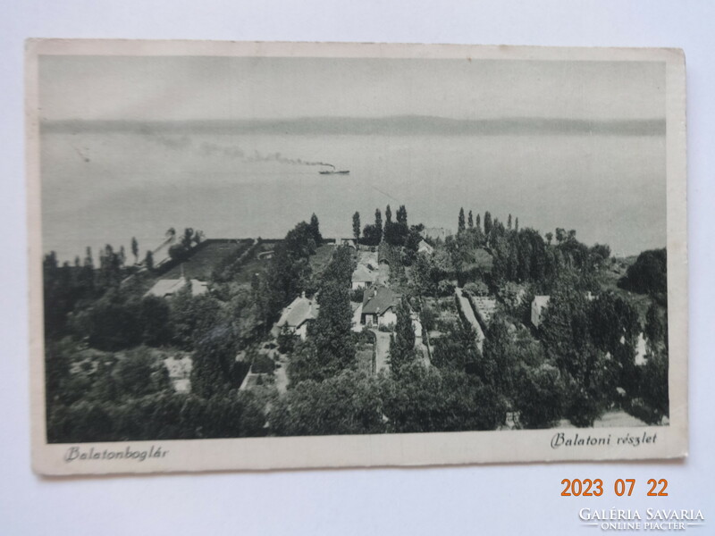 Old, antique postcard: Balaton boglár, Balaton detail (1931)