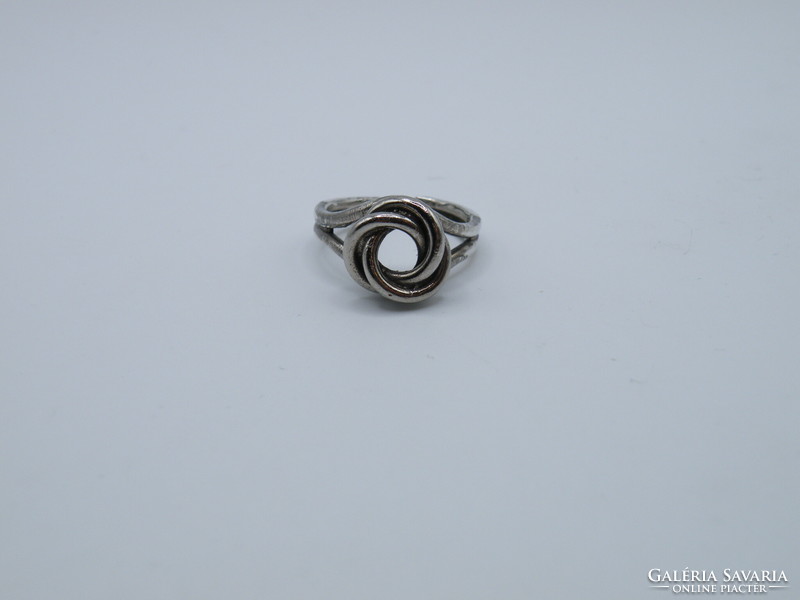 Uk0177 twisted pattern antique silver 925 ring size 54