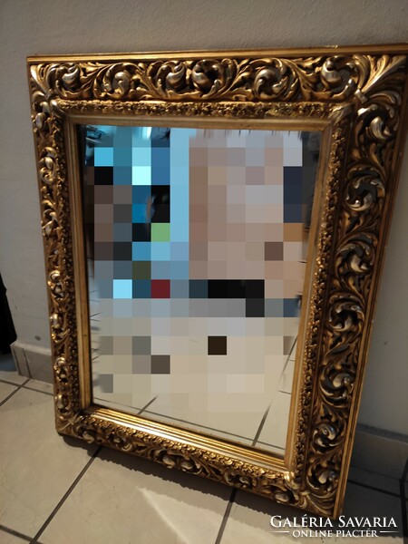 Large mirror with antique Florentine frame