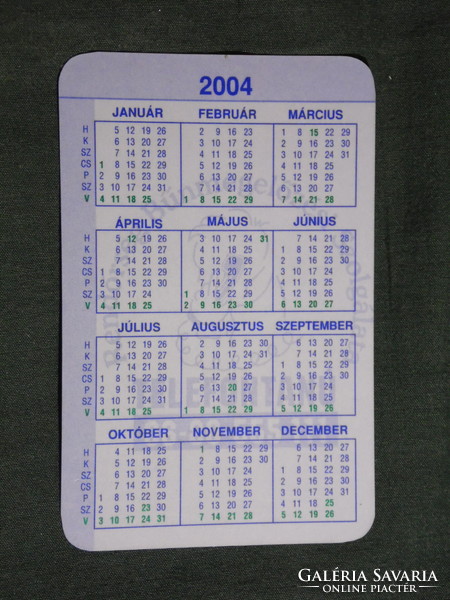 Card calendar, smaller size, police, telephone witness service, graphic artist, 2004, (6)