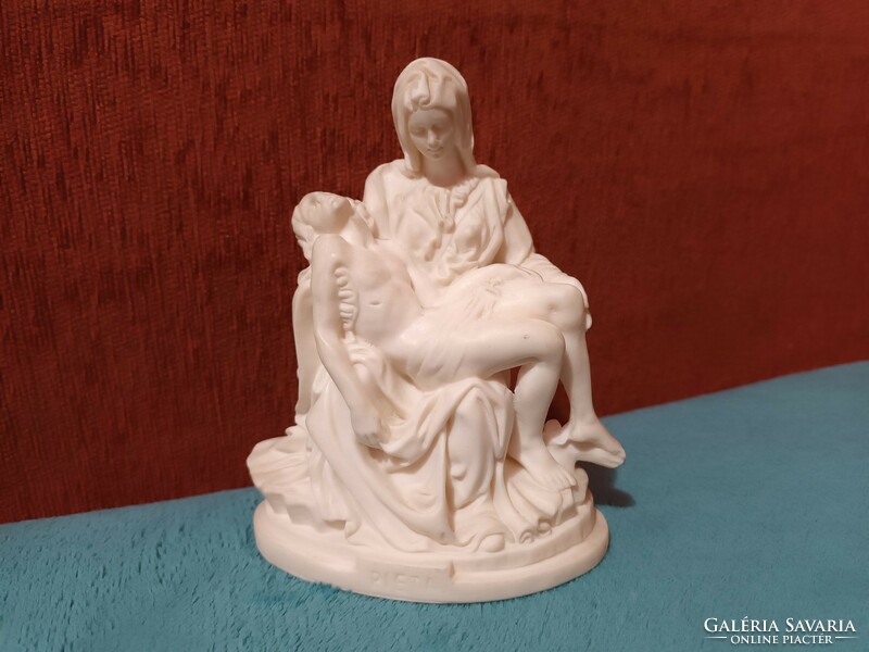 Michelangelo pieta, Mary and Jesus, religious object, alabaster statue