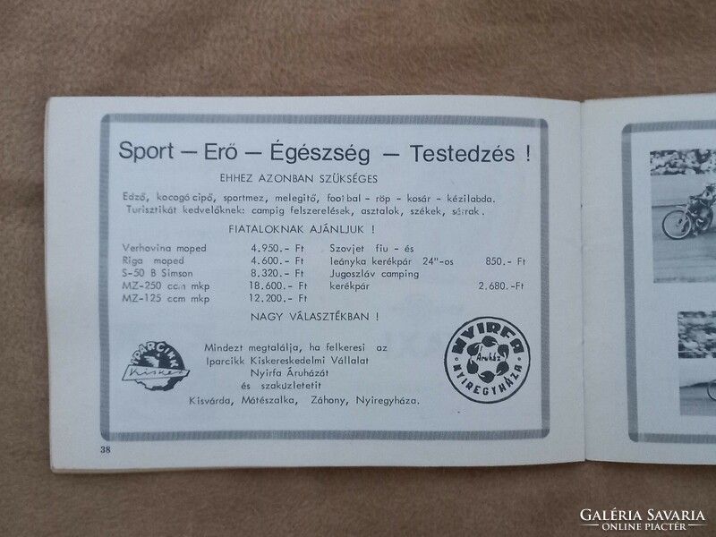 1978 slag engine Nyíregyháza program booklet!
