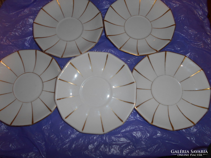 5 antique schlaggenwald porcelain plates