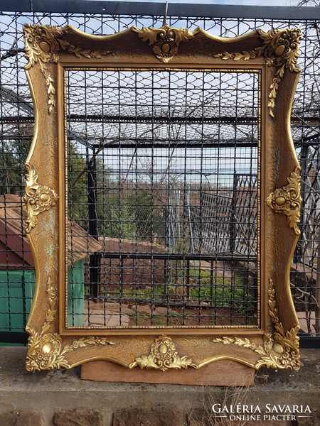 Picture frame: blondel, frame 61.2 x 80.7 cm, special decoration with variation, solid wood