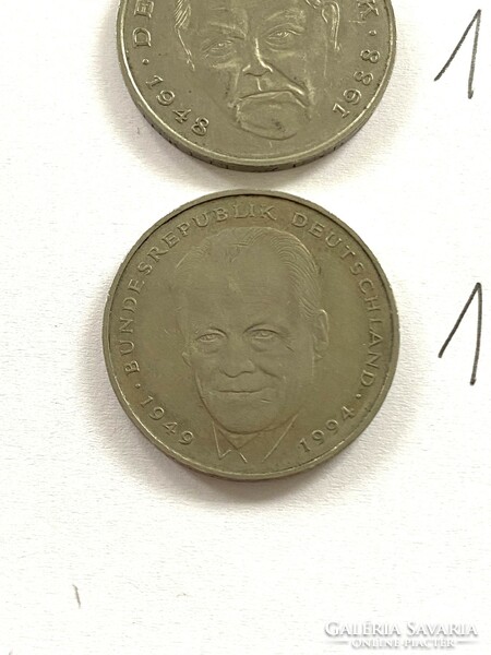 5 nszk 2 marks 2 dm 1976-1994 (2 jubilee coins) German Germany