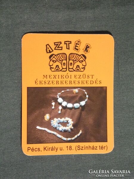 Card calendar, smaller size, Aztec Mexican silver jewelry store, Pécs, 2004, (6)