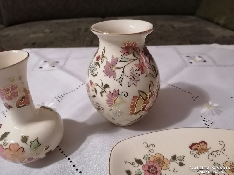 Zsolnay porcelain vases, offering