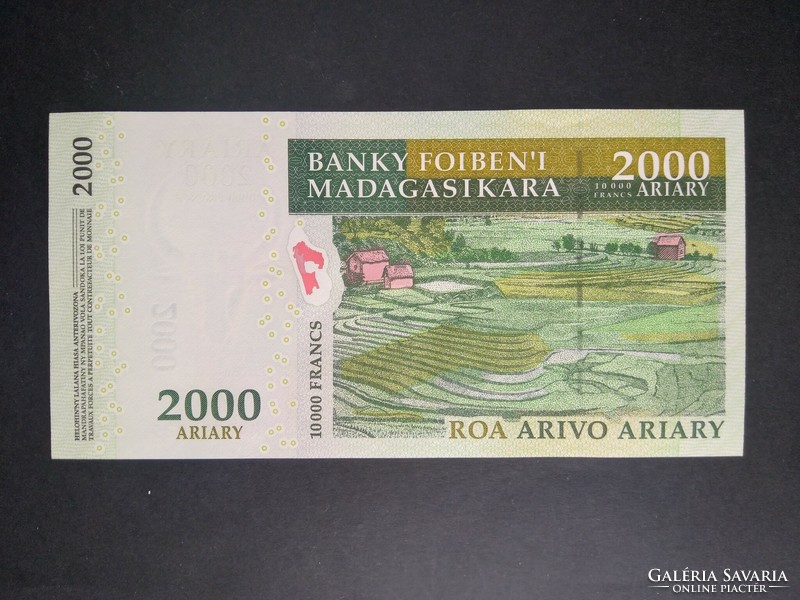 Madagascar 2000 ariary/ 10000 francs 2007 unc