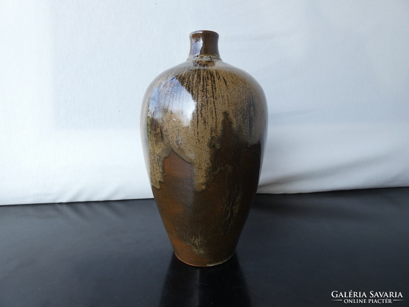 Franz theiner ceramic ceramic vase 1970. - From handmade austria marked tk.