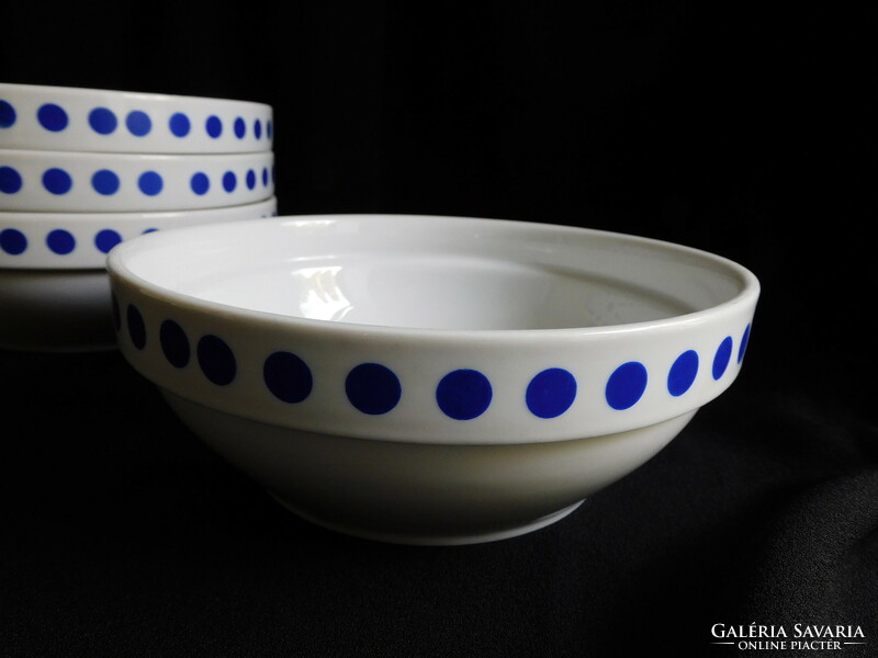 Alföldi retro bowl with blue polka dot border