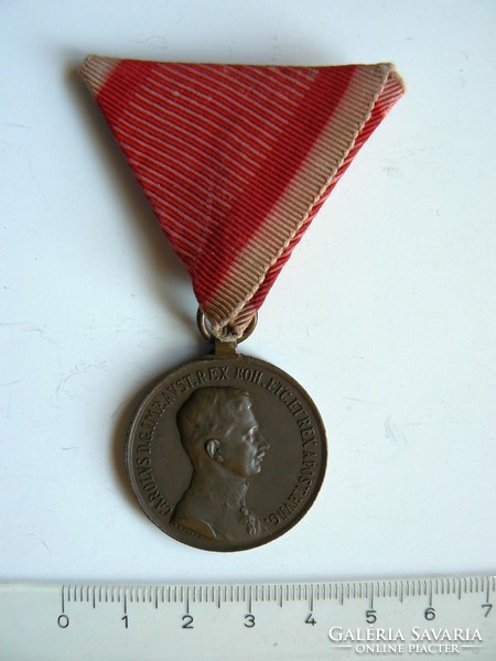 Arc. Károly, bronze medal of valor, excellent maintenance (unc.), original award