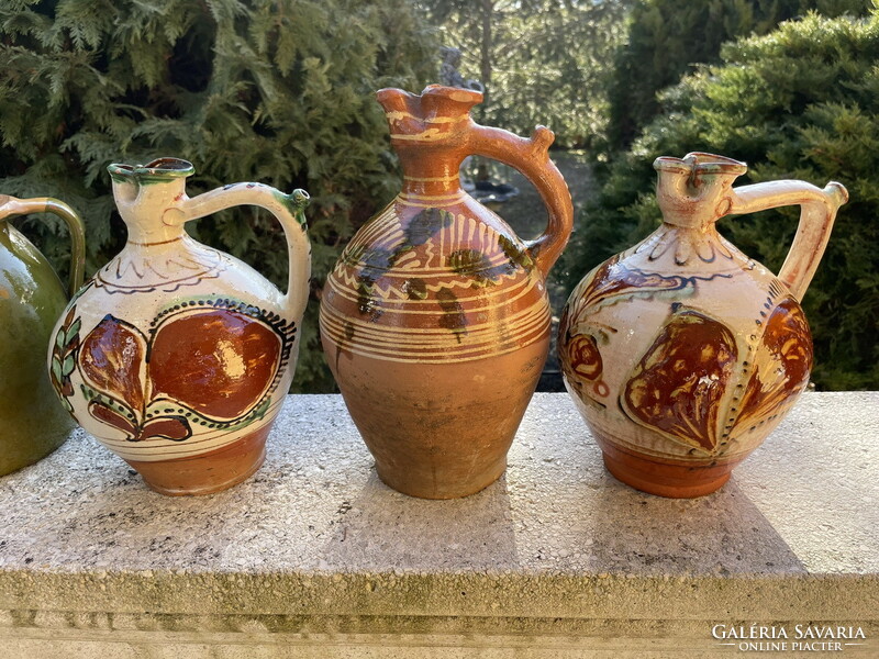 5 Pcs. Beautiful old folk pottery