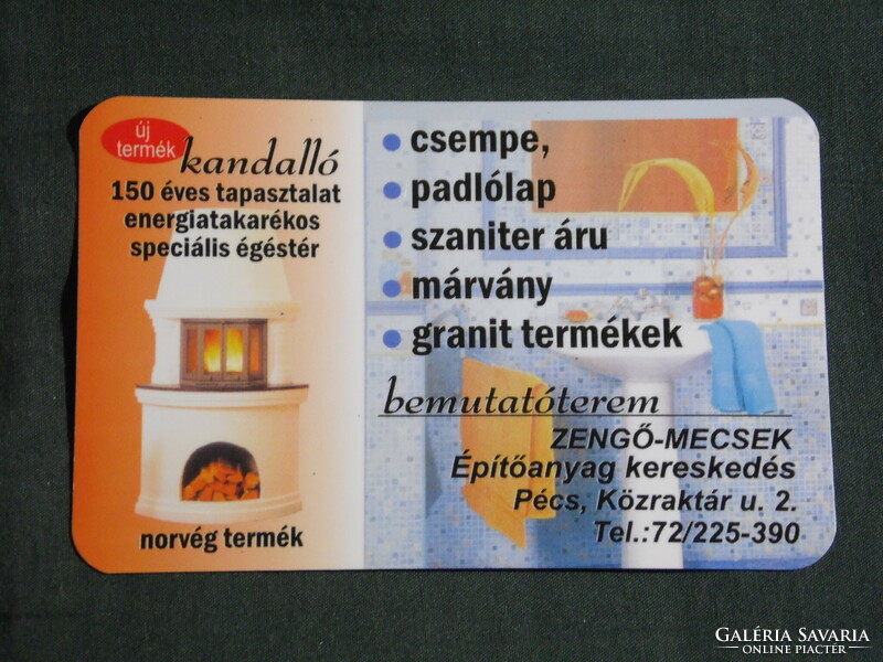 Kártyanaptár, Zengő Mecsek építőanyag kereskedés, Pécs, 2005, (6)