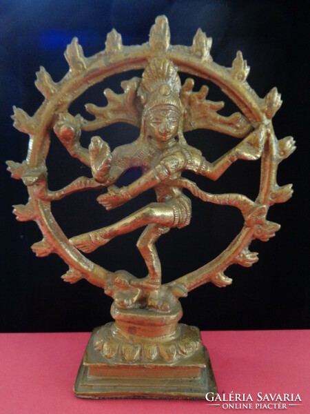 Shiva Nataraja szobor, hindu isten Shiva sárgaréz figura