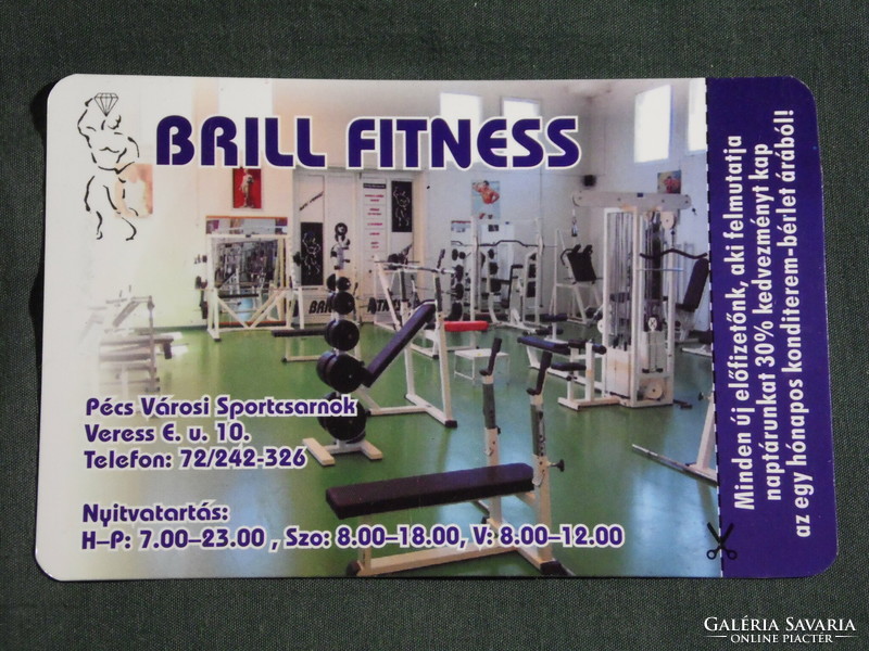 Kártyanaptár, Brill fitness terem, Pécs sportcsarnok, 2005, (6)