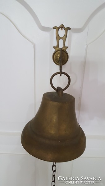 Antique copper ship bell, wall bell
