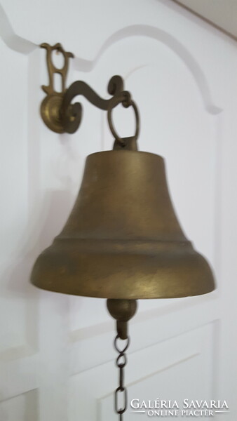 Antique copper ship bell, wall bell