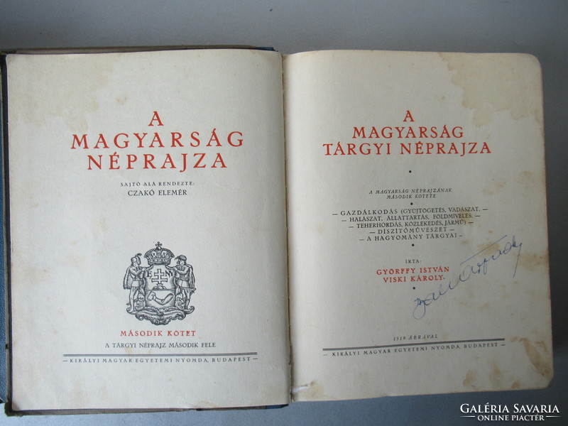 A magyarság néprajza 1-3 (antik könyvek)