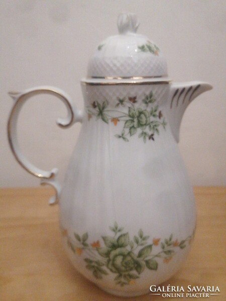 Erika pattern Hólloháza porcelain coffee pot