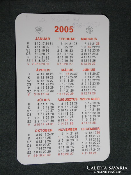 Card calendar, zengő mecsek building material trading, Pécs, 2005, (6)