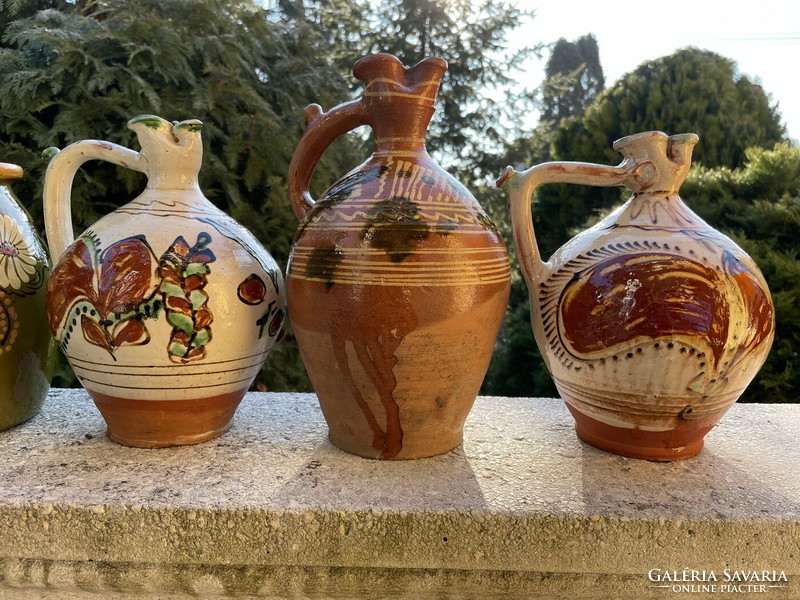5 Pcs. Beautiful old folk pottery