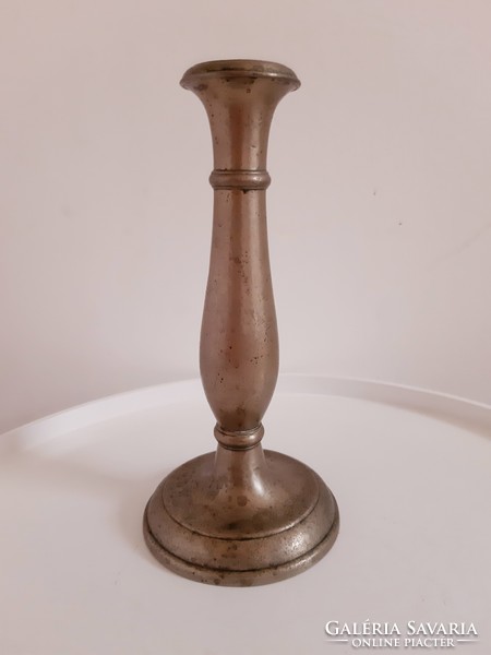 Antique alpaca candle holder