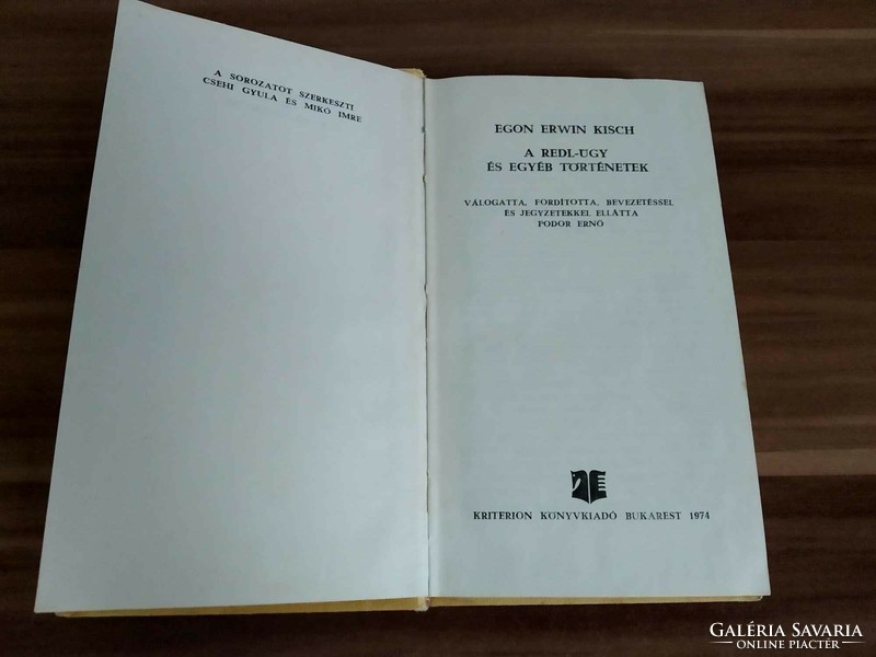 Egon Erwin Kisch: A Redl - ügy és egyéb történetek, 1974, Téka sorozat