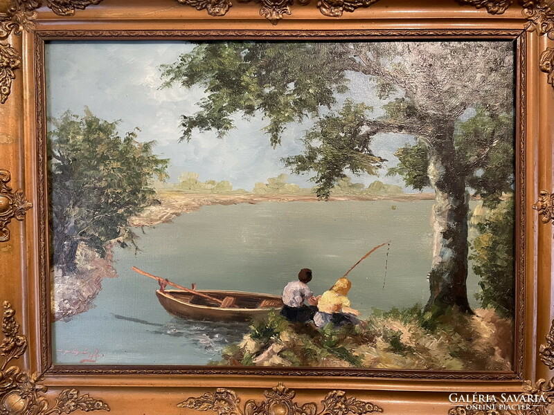 Fishing children 65x85cm!!!