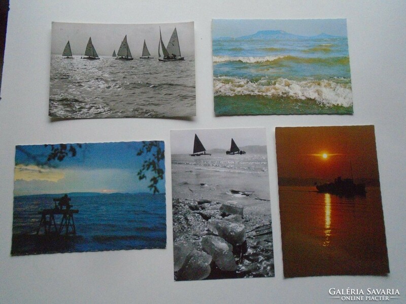 D200948 - 5 postcards - balaton 1960-70's