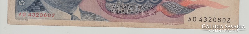 *5000 DINARA 1985 JGOSZLÁVIA*