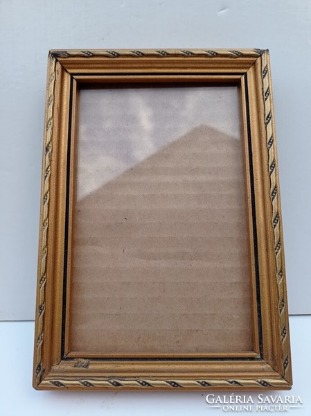 Old gilded wooden picture frame, photo frame