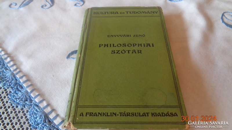 Philosophical dictionary, written by Jenő Enyvvár in 1923
