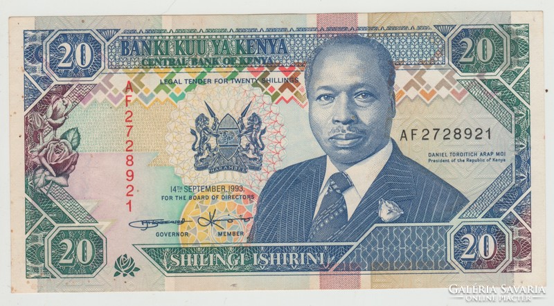 Kenya 20 shillings 1993