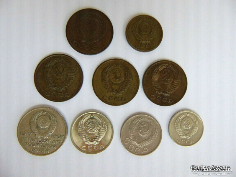 Soviet Union 9 pieces of kopek - kopeck metal coin lot!