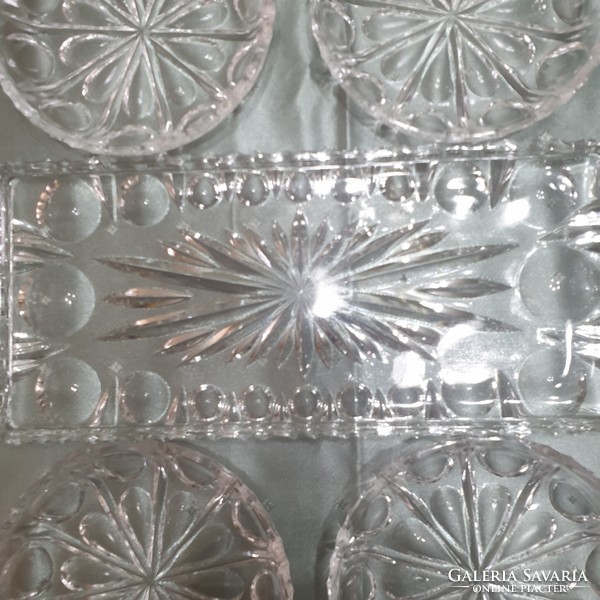 Crystal cake set with tray