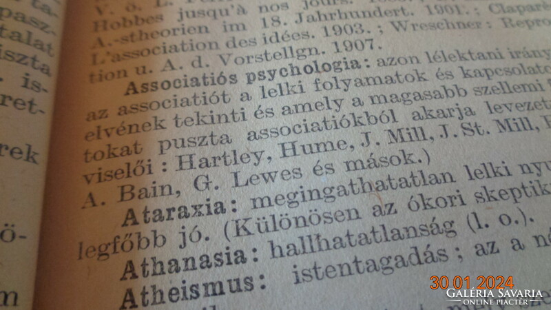 Philosofiai  szótár , írta  : Enyvvári Jenő 1923