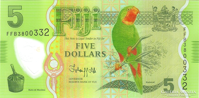 Fidzsi-szigetek 5 Dollár 2022 UNC POLYMER