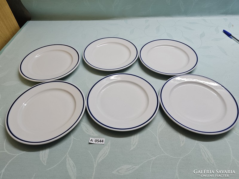 A0544 lowland blue striped small plate 6 pcs