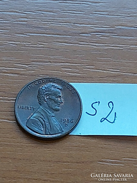 USA 1 CENT 1986  / D,  Abraham Lincoln  S2