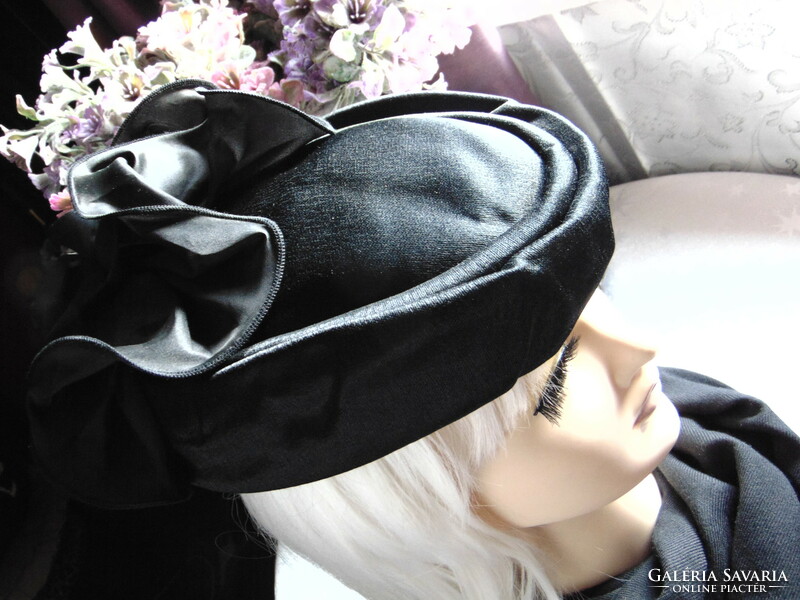 Női gyász fejfedő / kalap